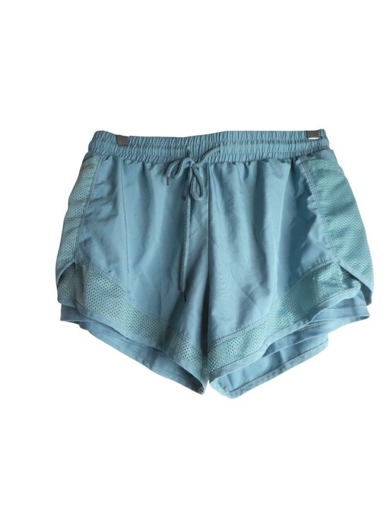 Unknown Pants - sage green running Shorts  elastic drawstring waist sz L